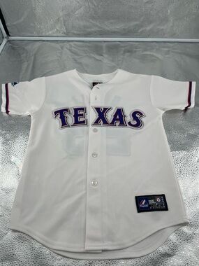 Youth Majestic Mike Napoli #25 Texas Rangers Home Baseball Jersey - Size Medium